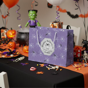 Grand Sac Cadeau Poitrine Déplaisante violette Halloween