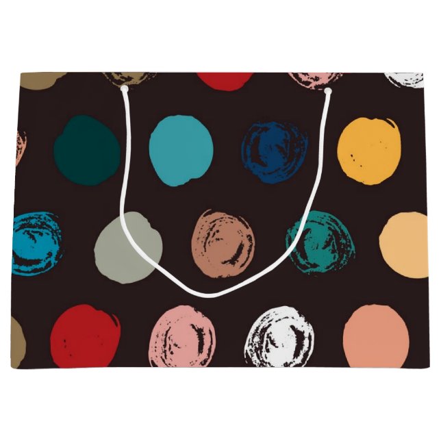 Grand Sac Cadeau Polka dot (Devant)