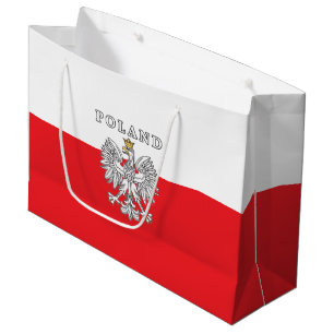 Grand Sac Cadeau Pologne avec aigle polonais