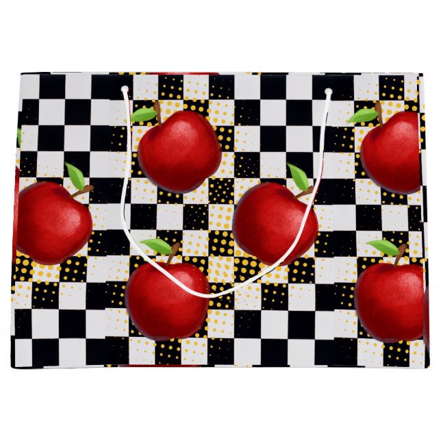 Grand Sac Cadeau pomme (Devant)