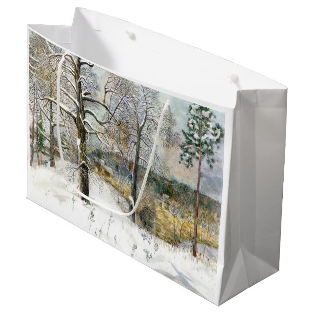 Grand Sac Cadeau pont d'hiver (Devant Angle)