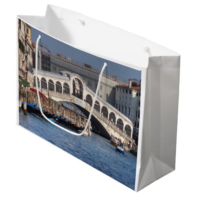 Grand Sac Cadeau Pont du Rialto Venise Italie (Devant Angle)