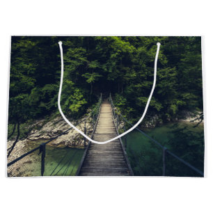 Grand Sac Cadeau Pont suspendu simple rivière Idrijca, Slovénie