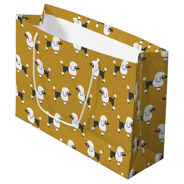 Grand Sac Cadeau Poodle (Devant Angle)
