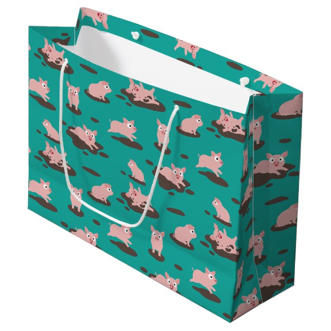 Grand Sac Cadeau Porte-cadeau gros (Devant Angle)