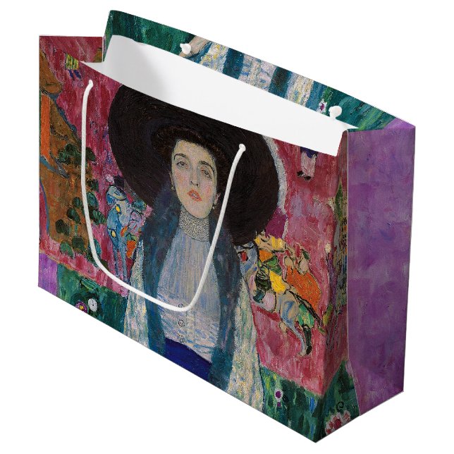 Grand Sac Cadeau Portrait d'Adèle Bloch Bauer, Gustav Klimt (Devant Angle)