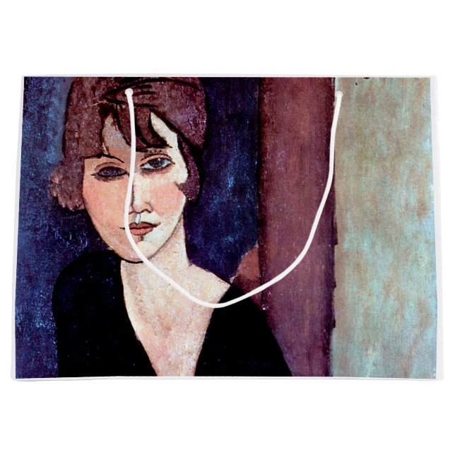 Grand Sac Cadeau Portrait de femme, Modigliani (Devant)