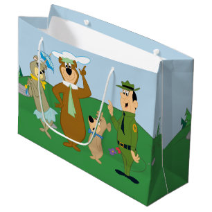 Grand Sac Cadeau Pose classique Yogi Bear and Friends