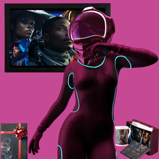 Grand Sac Cadeau Poster Black Future (Get the full "Black Future" collection at  https://bit.ly/BlackFutureZazzle)