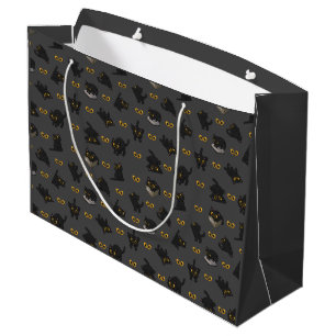 GRAND SAC CADEAU POSTURE EN CHAT NOIR