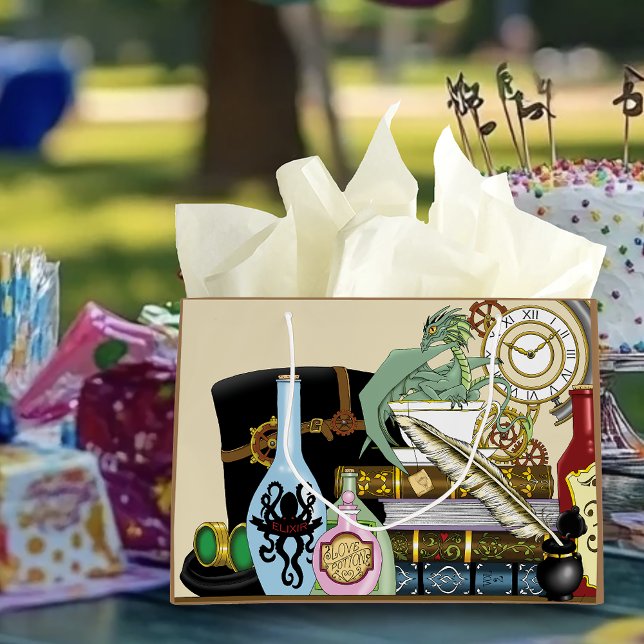 Grand Sac Cadeau Potions Dragon Steampunk Livres (Créateur téléchargé)