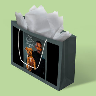 Grand Sac Cadeau Pour le meilleur papa de chien jamais photo person