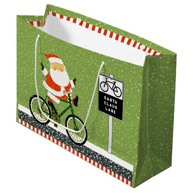Grand sac cadeau pour vacances à vélo (Devant Angle)