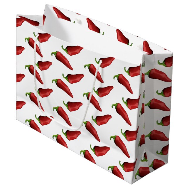 Grand Sac Cadeau Ppers piment (Devant Angle)