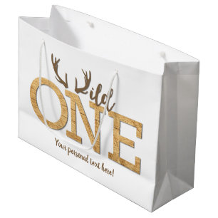 Grand Sac Cadeau Premier anniversaire Wild One Boy Fête d'anniversa