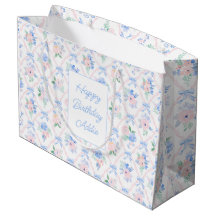 Préppy Watercolor Bows et Floral personnalisable