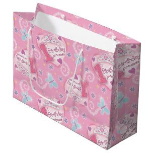 Grand Sac Cadeau Princesse d'anniversaire