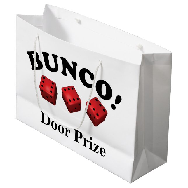 Grand Sac Cadeau Prix de porte de cadeau de matrices de Bunco (Devant Angle)