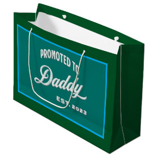 Grand Sac Cadeau Promu À Daddy Est. 2023 Pour Père De Première Fois