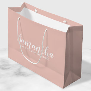 Grand Sac Cadeau Proposition de Bridesmaid moderne