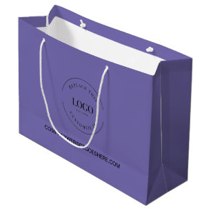 Grand Sac Cadeau Purple Custom Business Site Web de l'entreprise Vo