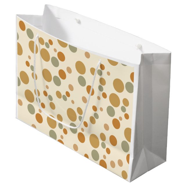 Grand Sac Cadeau quadrillage circulaire (Devant Angle)