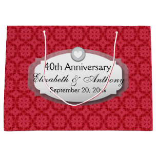Grand Sac Cadeau quarantième Rouge rouge Z06 d'anniversaire de