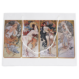 Grand Sac Cadeau Quatre Saisons, Mucha