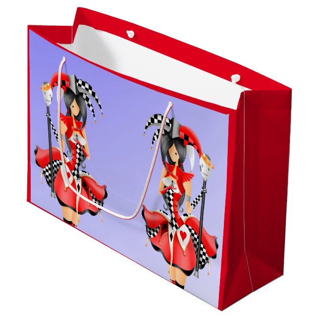 Grand Sac Cadeau Quirky Jester & Puppet King (Devant Angle)