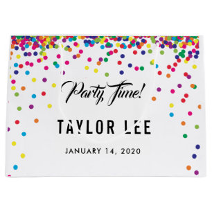 Grand Sac Cadeau Rainbow confetti arrose la fête d'anniversaire