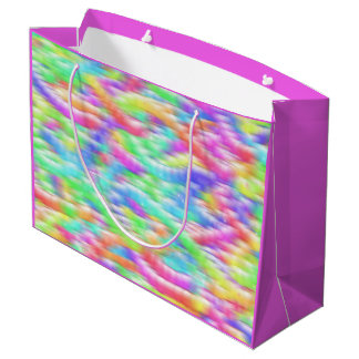 Grand Sac Cadeau Rainbow sparkle bubbles