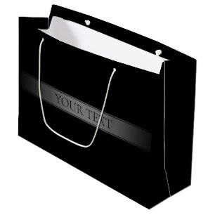 Grand Sac Cadeau Rayure de dégradé élégant simple et modifiable