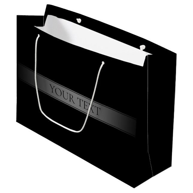 Grand Sac Cadeau Rayure de dégradé élégant simple et modifiable (Devant Angle)