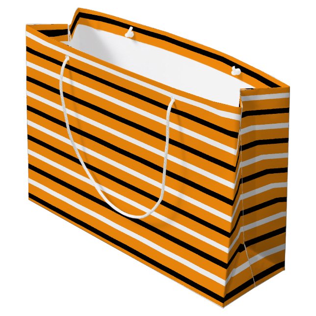 Grand Sac Cadeau Rayure Halloween 3 (Dos Angle)
