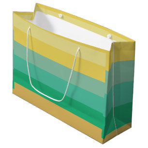 Grand Sac Cadeau Rayures de couleur claire