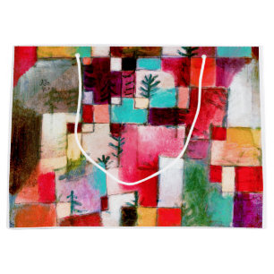 Grand Sac Cadeau Red Green and Violet, Paul Klee