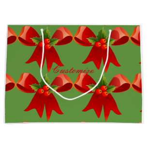 Grand Sac Cadeau Red Ribbon Bow Holly Thunder_Cove
