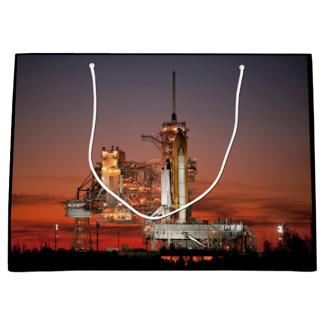 Grand Sac Cadeau Red Sky for Space Shuttle Atlantis Launch (Devant)