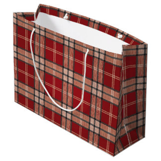 Grand Sac Cadeau Red Tartan