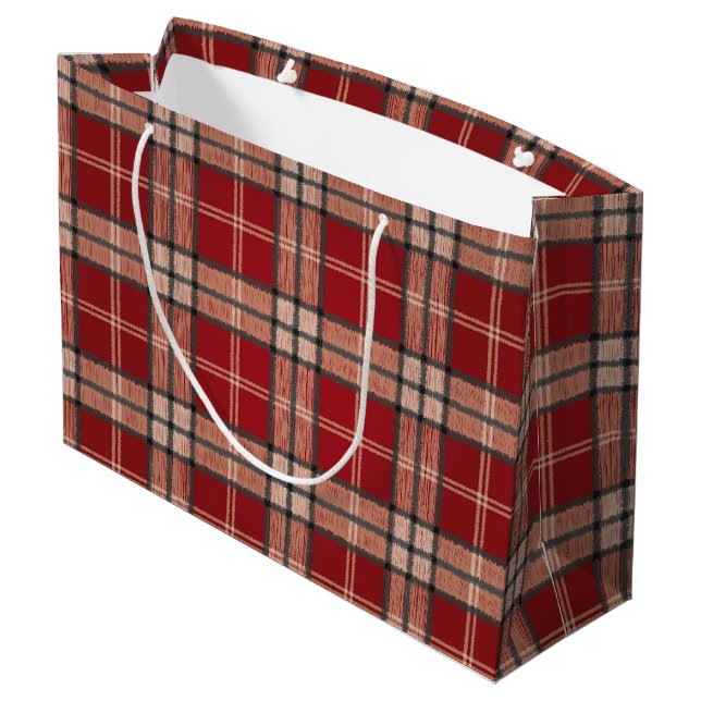 Grand Sac Cadeau Red Tartan (Dos Angle)