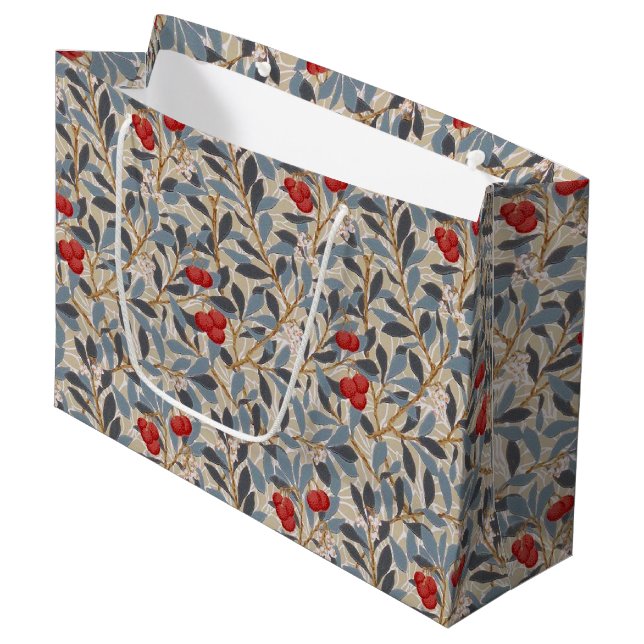Grand Sac Cadeau Redberry Tree, William Morris (Devant Angle)