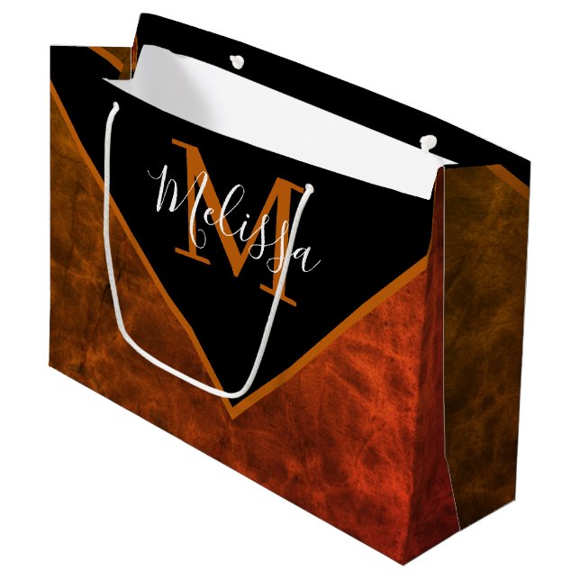 Grand Sac Cadeau Reflet personnalisé (Devant Angle)