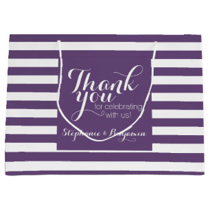 Grand Sac Cadeau Remerciement de mariage avec le nom de la mariée e