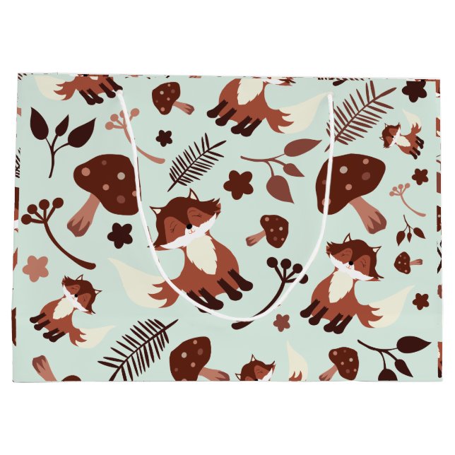 Grand Sac Cadeau Renard lunaire (Dos)