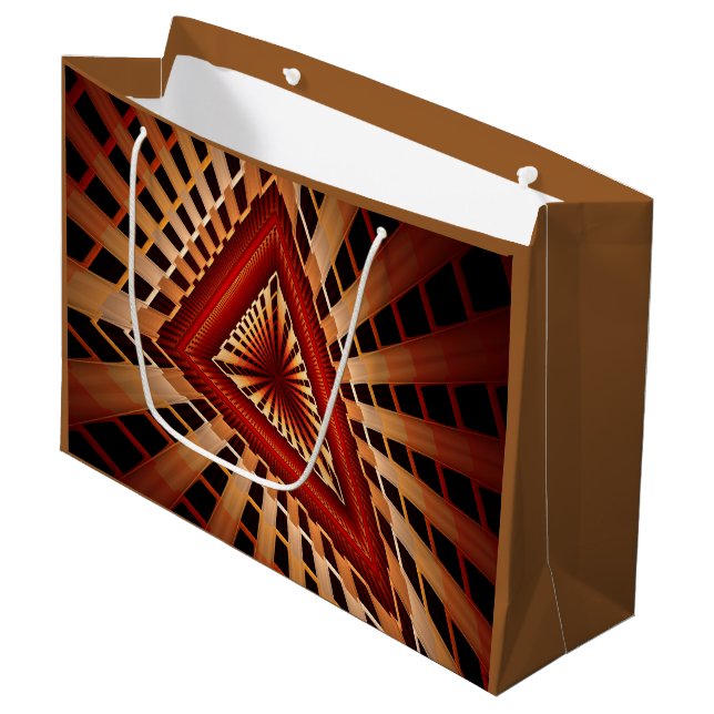 Grand Sac Cadeau Réseau d'Imaginaires 3D Conception graphique fract (Devant Angle)