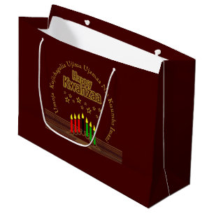 Grand Sac Cadeau Respecter les sept principes du joyeux Kwanzaa