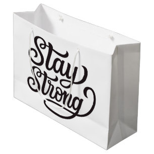 Grand Sac Cadeau Restez forts
