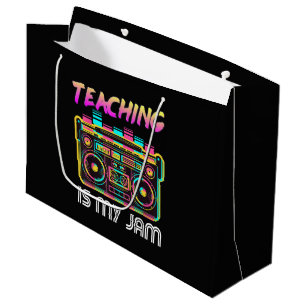 Grand Sac Cadeau Retour à l'école Rétro Enseigner est mon truc 80s