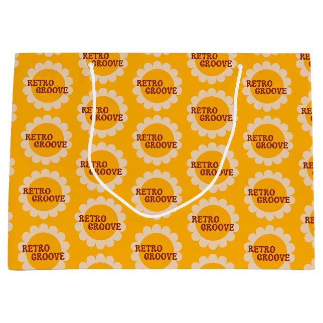 Grand Sac Cadeau Retro Groove Large Gift Bag (Devant)