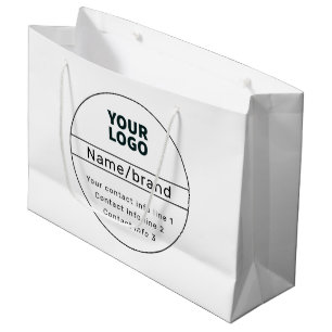 Grand Sac Cadeau Retro-Modern Business ou Marque Coordonnées